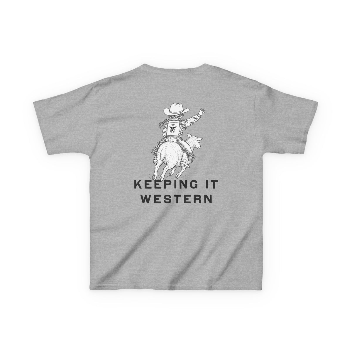 Mutton Busting Western Tee - Girls