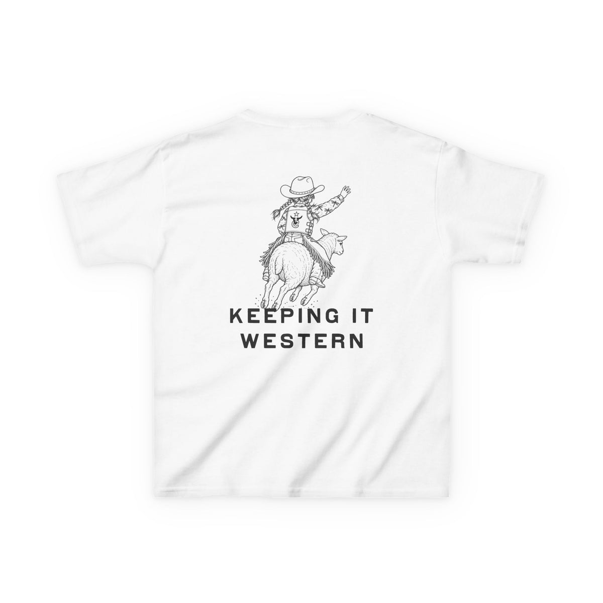 Mutton Busting Western Tee - Girls