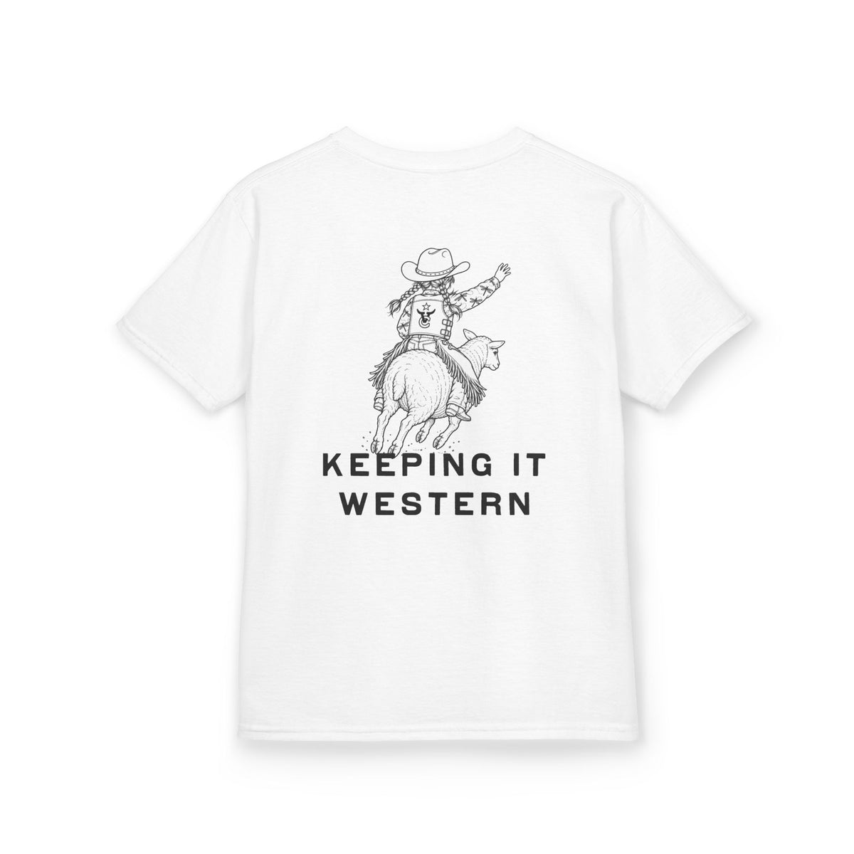 Mutton Busting Western Tee - Girls