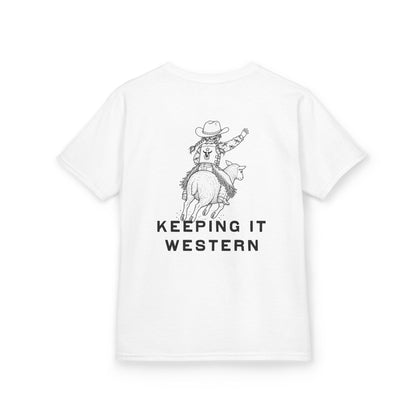 Mutton Busting Western Tee - Girls