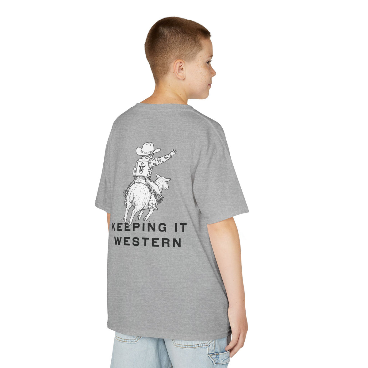 Mutton Busting Western Tee - Boys