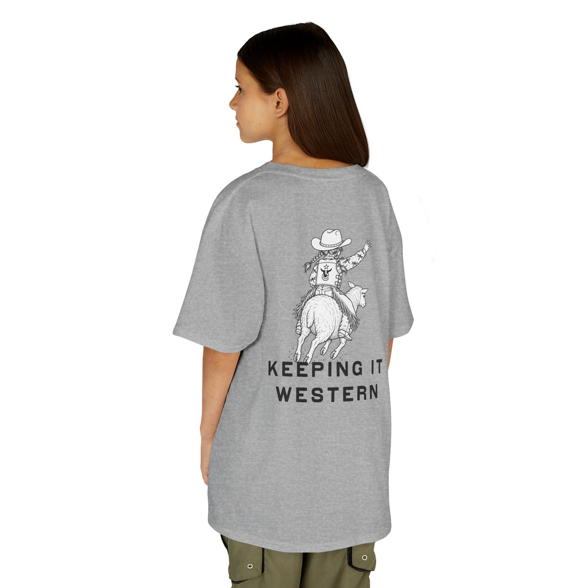 Mutton Busting Western Tee - Girls